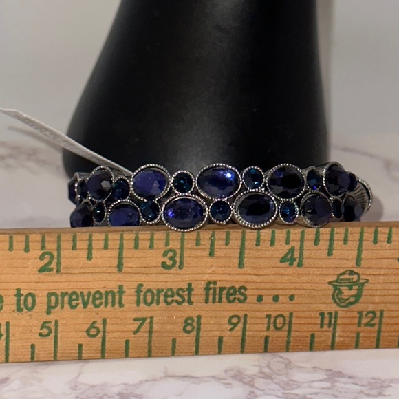 CP Magnetic Closure Blue Rhinestone w/ Silver  Accents NWT - Picture 1 of 2